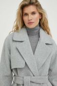 Вовняне пальто 2NDDAY Livia колір сірий перехідне двобортне