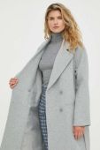 Вовняне пальто 2NDDAY Livia колір сірий перехідне двобортне