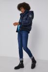 Пухова куртка Armani Exchange жіноча колір синій зимова (1585971)