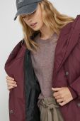 Куртка Noisy May жіноча колір бордовий перехідна