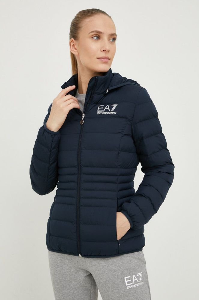 Куртка EA7 Emporio Armani жіноча колір синій перехідна (2499357)