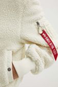 Куртка-бомбер Alpha Industries Ma-1 Teddy жіночий колір бежевий перехідна oversize 108102.16-cream