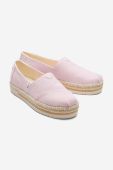 Еспадрилі Toms Heavy Twill Platform Rope Alpargata колір рожевий
