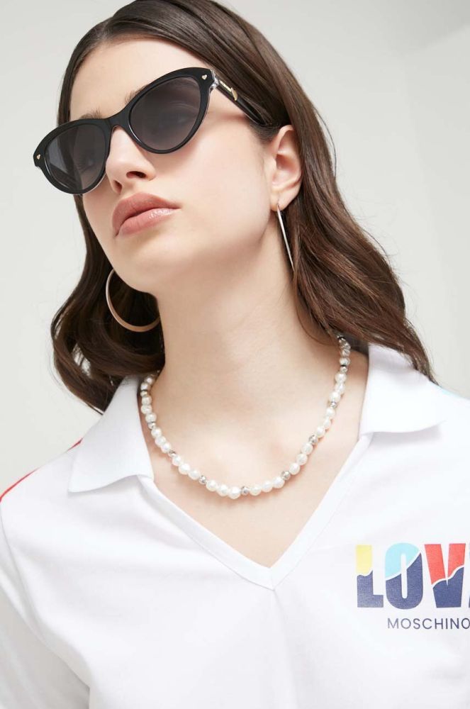 Сонцезахисні окуляри Love Moschino жіночі колір чорний (3193801)