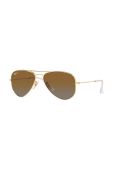Дитячі сонцезахисні окуляри Ray-Ban Junior Aviator колір коричневий 0RJ9506S-Polarized