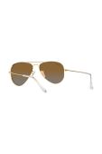 Дитячі сонцезахисні окуляри Ray-Ban Junior Aviator колір коричневий 0RJ9506S-Polarized