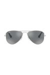 Дитячі сонцезахисні окуляри Ray-Ban Junior Aviator колір сірий 0RJ9506S-Lustrzane