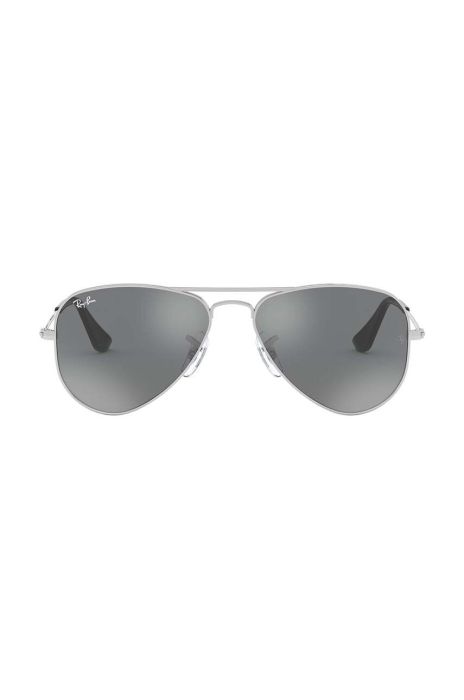 Дитячі сонцезахисні окуляри Ray-Ban Junior Aviator колір сірий 0RJ9506S-Lustrzane