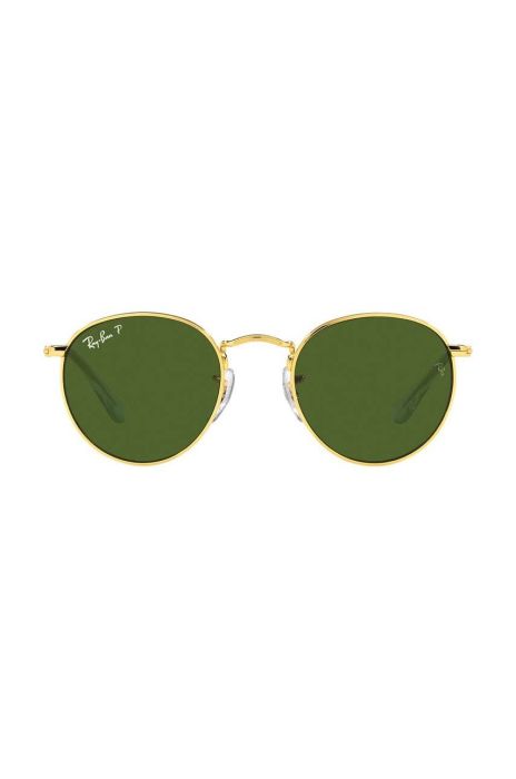 Дитячі сонцезахисні окуляри Ray-Ban Round Kids колір зелений 0RJ9547S-Polarized