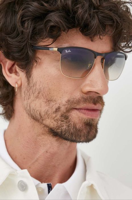 Сонцезахисні окуляри Ray-Ban чоловічі колір сірий