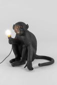 Настільна лампа Seletti Monkey Lamp Sitting колір чорний