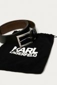 Karl Lagerfeld - Шкіряний ремінь колір коричневий (702420)