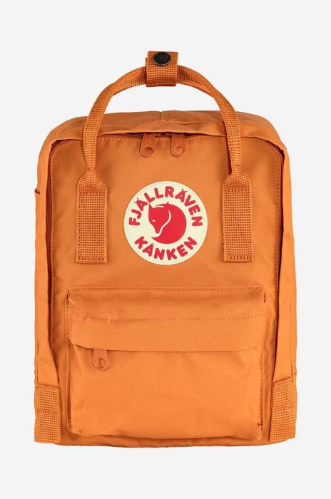 Рюкзак Fjallraven Kanken Mini колір зелений малий з аплікацією F23561.206-206