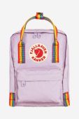 Рюкзак Fjallraven Kanken Rainbow Mini колір фіолетовий малий з аплікацією F23621.457.907-907