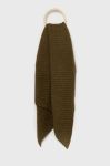 Шарф Pieces жіночий колір зелений однотонний (2668282)