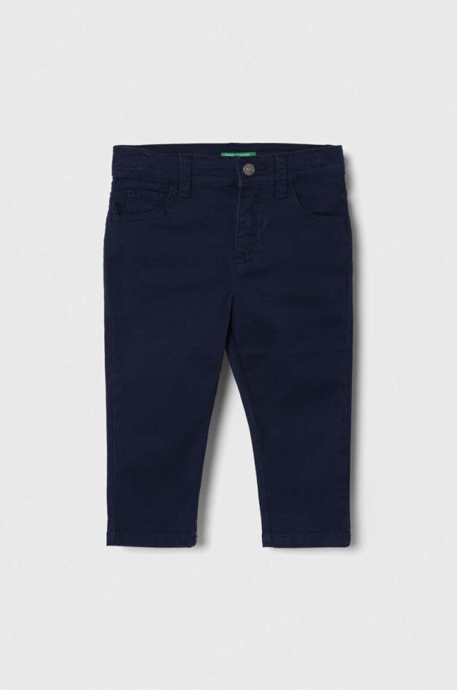 Дитячі штани United Colors of Benetton колір синій однотонні (3393317)