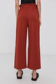 Штани Only жіночі колір бордовий широке висока посадка