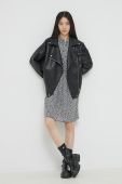 Сукня Vila колір чорний mini розкльошена (2577657)