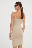 Сукня Samsoe Samsoe колір бежевий mini облягаюча