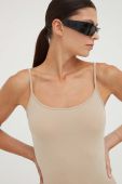 Сукня Samsoe Samsoe колір бежевий mini облягаюча