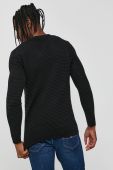 Светр !SOLID чоловічий колір чорний теплий