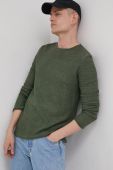 Светр Solid чоловічий колір зелений легкий (1979021)