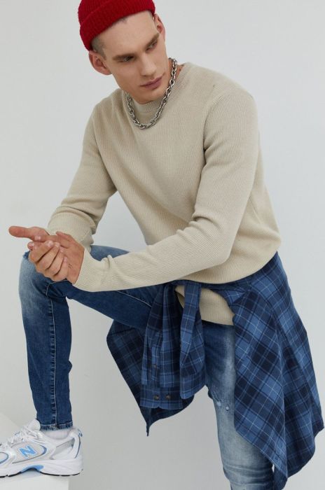 Светр Only & Sons чоловічий колір бежевий легкий (2596353)