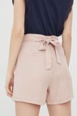 Шорти Vero Moda жіночі колір рожевий однотонні висока посадка (2297878)