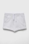 Дитячі бавовняні шорти United Colors of Benetton колір білий однотонні регульована талія (3232945)
