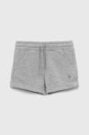 Дитячі бавовняні шорти United Colors of Benetton колір сірий однотонні регульована талія (3232957)