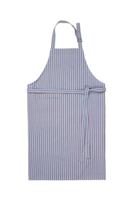 Бавовняний кухонний фартух Broste Copenhagen Strips колір фіолетовий