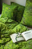 Бавовняний постільний комплект Foonka Mech 160x200 / 70x80 см колір зелений