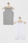 Дитячий топ United Colors of Benetton (2-pack) колір сірий однотонний