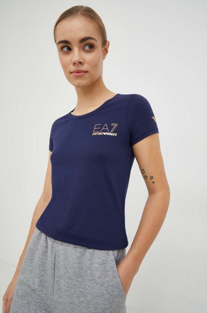 Футболка EA7 Emporio Armani жіноча колір чорний (2894467)