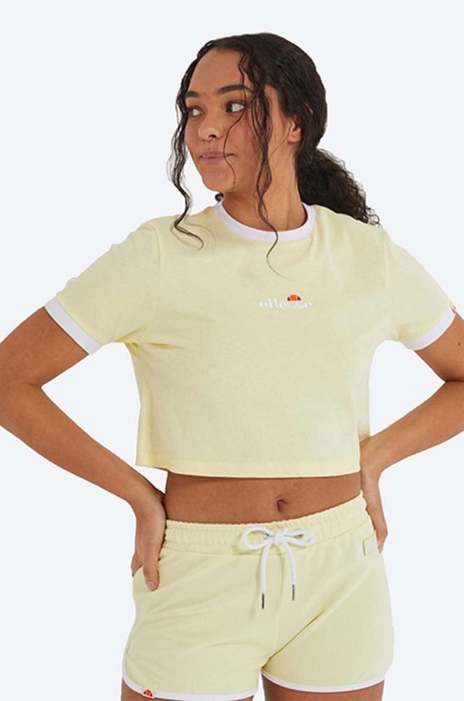 Бавовняна футболка Ellesse колір жовтий SGJ11884-WHITE