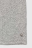 Дитяча бавовняна футболка United Colors of Benetton колір сірий однотонний (3063439)