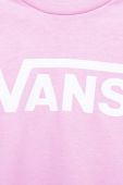 Дитяча бавовняна футболка Vans колір рожевий з принтом