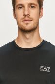 Бавовняна футболка EA7 Emporio Armani колір синій з принтом (609304)