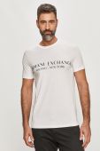 Футболка Armani Exchange чоловіча колір білий з принтом
