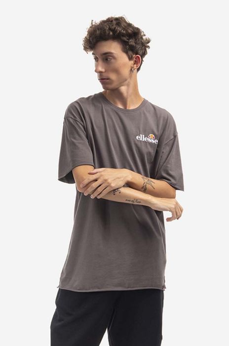 Бавовняна футболка Ellesse колір чорний з принтом SHM13796-GREEN