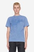 Бавовняна футболка Wood Wood візерунок 12312507.2491-DARKBLUE колір блакитний