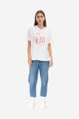 Бавовняна футболка Guess колір білий візерунок M2BI08.KBB50-G046