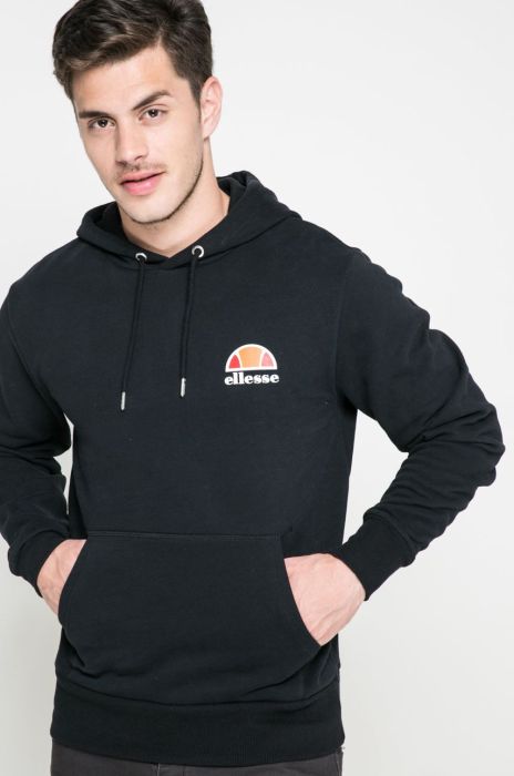 Кофта Ellesse чоловіча колір чорний з капюшоном з принтом shs02216-athlGREY