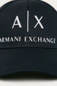 Кепка Armani Exchange колір синій з аплікацією