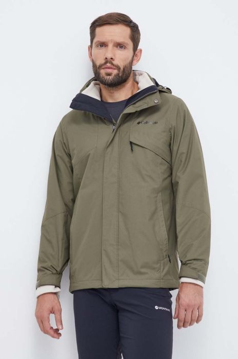 Куртка outdoor Columbia Bugaboo II Fleece Interchange колір зелений