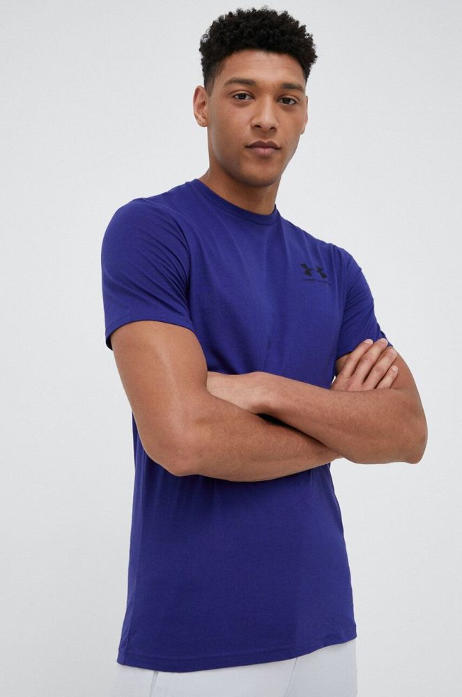 Футболка Under Armour чоловіча однотонна 1326799-439 колір блакитний