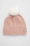 Шапка Columbia колір рожевий з товстого трикотажу (2564218)