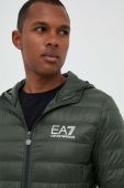 Пухова куртка EA7 Emporio Armani чоловіча колір зелений перехідна (3385650)