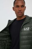 Пухова куртка EA7 Emporio Armani чоловіча колір зелений перехідна (3385650)