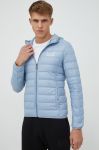 Пухова куртка EA7 Emporio Armani чоловіча перехідна колір блакитний